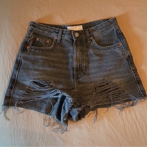 Topshop Ripped Mom Denim Shorts Size 4